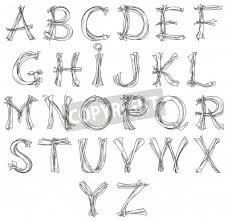 Drawing is an easy and rewarding hobby for all ages. Sketch Alphabet Pencil Drawing Retro Look For Design Fototapete Fototapeten Etch Maschinenschrift Schriftart Myloview De