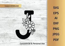 Free Free 227 Floral Letter J Svg SVG PNG EPS DXF File
