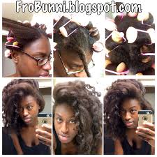 Frobunni Foam Sponge Roller Set On Natural Hair Roller Set Natural Hair Natural Hair Styles Curly Hair Styles Naturally