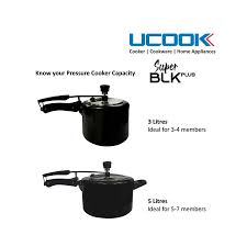 Just combine the ingredients in the pot, cover it, lock the lid, press a few buttons and voila — this countertop appliance takes care of all the heavy lifting. Buy Ucook Aluminium Pressure Cooker Super Blk Plus Induction Base Hard Anodised Black Online At Best Price Bigbasket