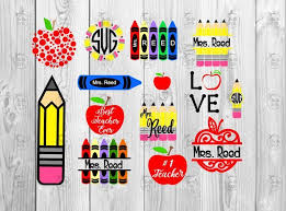 Download Teacher Apple Monogram Svg Files Monogram Svg Svg Gifts For Teachers