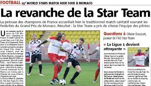 Posts about resultat match de foot written by uptakejrpwwblog. World Stars Match Hier Soir A Monaco La Revanche De La Star Team Pressreader