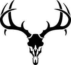 Black And White Deer Head Art - Google Search Deer Skull Drawing Skull Decal Skull Stencil