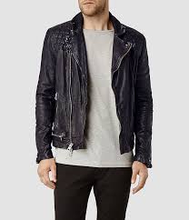 Allsaints Canada Conroy Leather Biker Jacket Mens Leather Jackets Bomber Jacket Men Jackets Leather Jacket