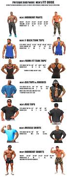Physique Bodyware Mens Size Chart Workout Pants Y Back