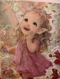 This is Rosemallow Blues turned into the Elf Queen from the book August  Reverie By Chinthaka Herath. I added the background, a magic forest and a  building from Rivendel, the Elves' Town