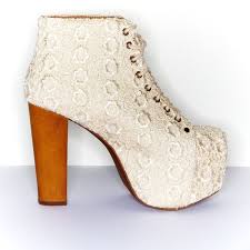 Lita Lace Ivory Wedding Shoes Jeffrey Campbell Lita Indie Wedding Shoes