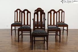 Set Of 6 Traditional Antique Mahogany Dining Chairs New Upholstery 35573 Dining Chairs Side Chairs Chair