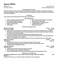 Professional Pharmacy Technician Resume Examples Pharmaceutical Livecareer