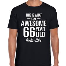 Want als je inspiratie zoekt voor verjaardagswensen en verjaardag gedichtjes dan ben je hier aan het goede adres. Verjaardag T Shirts Awesome 66 Year 66 Jaar Cadeau T Shirt Zwart Heren Feestartikelen Shop Nl