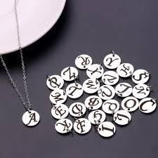 Alphabet pendants in gold, d alphabet locket design, gold pendant design for alphabets, a to z letter gold pendant, alphabet pendants for necklaces,gold name pendant designs,alphabet pendant,gold toned alphabet pendant with cz embellishments ,buy pendants online. 26 Letters Diy Initial Necklace Disc Necklace Alphabet Women Collier Friends Family Letter Necklace Buy From 5 On Joom E Commerce Platform