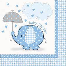 Customize a baby milestones blanket for those picture perfect baby photos and a baby book to store them. Blue Elephant Baby Shower Paper Napkins 6 5in 16ct Walmart Com Walmart Com