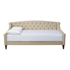 Amazing gallery of interior design and decorating ideas of beige sofa in bedrooms, living rooms, decks/patios by elite interior designers. Lucy Upholstered Button Tufted Sofa Bed Beige 65000 584