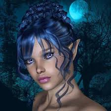 Colors and decorations may vary. Elf With Blue Hair Elves Elf City Fantasy Fairy