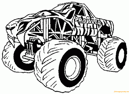 All our coloring pages are easy to print. Monster Truck Prowler Coloring Pages Monster Truck Coloring Pages Coloring Pages For Kids And Adults