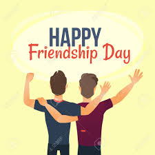 Find information about friendship day. Happy Friendship Day Greeting Card With Back View Of Two Men Royalty Free Cliparts Vectors And Stock Illustration Image 81364751