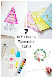 Find great deals on watercolor cards. 7 Diy Holiday Watercolor Cards To Send Out To Friends Make And Takes