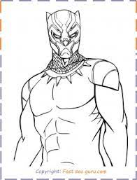 Black Panther Coloring Pages For Kids Print Out Superhero Pages To Color Black Panther For K Superhero Coloring Pages Black Panther Drawing Avengers Coloring