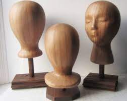 Sale One Kraft Brown Mannequin Head Hat Display With Base Stand Unisex Featureless With Features Child Featur Unique Items Products Hat Display Display