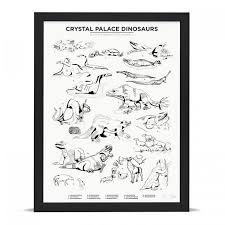 The crystal palace dinosaurs are a series of sculptures of dinosaurs and other extinct animals, incorrect by modern standards, in the london borough of bromley's crystal palace park. Crystal Palace Dinosaurs Limited Edition Giclee Art Print London Art Prints Limited Edition