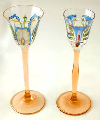 Mikasa crystal french countryside crystal stemware pattern. Enamelled Glass Legras Fritz Heckert Theresienthal