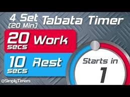 You will receive an audible alert when the crimson red circle reaches zero. 4 Set Full Tabata Workout Interval Timer 20 Sec 10 Sec 20 Minute Workout Youtube Interval Timer Timer Tabata Timer