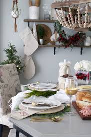 Modern, traditional, eclectic, rustic, glam, farmhouse, country Christmas Tablescape And Diy Centerpiece Simple Cozy Charm