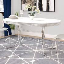 These vintage style tables are a great choice to use as kitchen or dining tables, all available at the best prices you will find on the internet. Retro Chrome Kitchen Table Wayfair