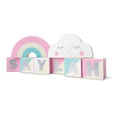 Rainbow Name Blocks Tiny Little Wonders Rainbow Baby Names Baby Name Blocks Nursery Blocks