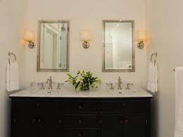 I think the easy gut renovation solution is the the pretty mirror. Recessed Bathroom Cabinets Hgtv