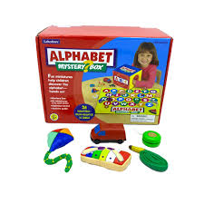 Here's the definition as well as variations and examples of use. Alphabet Mystery Box Educational Toy Library
