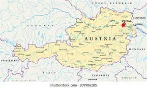 Vienna Austria On A Map Austria Political Map Capital Vienna National Stock Vector (Royalty Free)  209986285 | Shutterstock