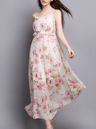 Maybe you would like to learn more about one of these? Women S Chiffon Long Dress Lace Collar White Pink Green Floral Print