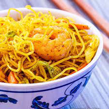Singapore Rice Noodles With Shrimp Recipe Yummly Recipe Rice Noodles Singapore Rice Noodles Recipes