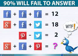 Love searching the web for new decor ideas,. Google Facebook Pinterest Solve This Genius Social Puzzle Image Maths Puzzles Junior High Math Solving