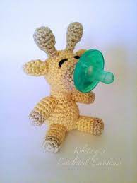 Crochet Giraffe Binky Buddy Stuffed Animal Binky Pacifier Holder Baby Shiwer Gift New Baby Plushy Stuf Crochet Baby Toys Crochet Baby Crochet Projects