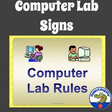 computer lab rules posters for back to school classroom