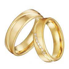 Handmade Love Alliances Promise Wedding Band Engagement Rings For Couples Men And Women Gold Color Engagement Rings Couple Engagement Ring Wedding Band Jewelry