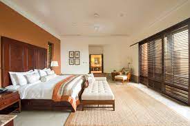 The house has car parking small garden access to kitchen ground level: Home Villa Bedroom Design