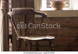 I enjoy decorating with them, they easily tuck into a corner to fill space. Vintage Wooden Chair Old Cottage Next To Window Oldfashioned Design In Architecture Concept Vintage Wooden Chair In Old Canstock