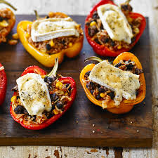 Poivrons Farcis A La Mexicaine Et Grilles Au Fromage Recipe Food Recipes Stuffed Peppers