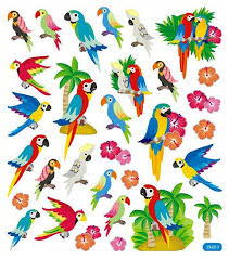Parrots Tropical Birds Stickers Parrot Sticker Tropical Etsy Tropical Birds Bird Art Parrot Tattoo