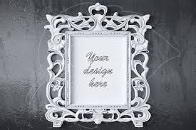 White Antique Frame Mockup 8x10 Frame Mockups Antique Frames Mockup Free Psd