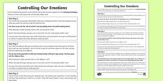 Teach little ones to grab a squishy with their current emotion and then discuss it together. Emotional Stability Controlling Our Emotions Activity
