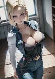 Android 18 great tits - Rule 34 AI Art