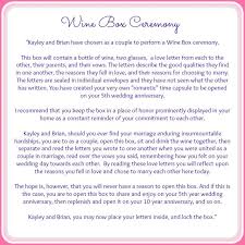 Ceremony Details The Wine Box Ceremony Wine Box Ceremony Wine Box Wedding Wedding Ceremony Script