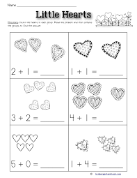 Addition 0 5 Worksheets February Kindergarten Kiosk February Worksheets Kindergarten Worksheets Kindergarten Worksheets Printable