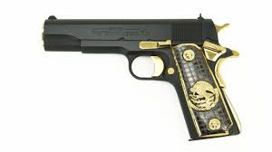 1911 45 Black And Gold Pin En 38 Super