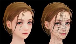 artstation 3d girl face handpainted joker y 3d キャラクター 3d モデル 顔