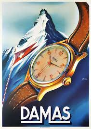 Damas Watch Poster Circa 40s Strickland Vintage Watches Vintage Advertisements Vintage Posters Vintage Advertising Posters